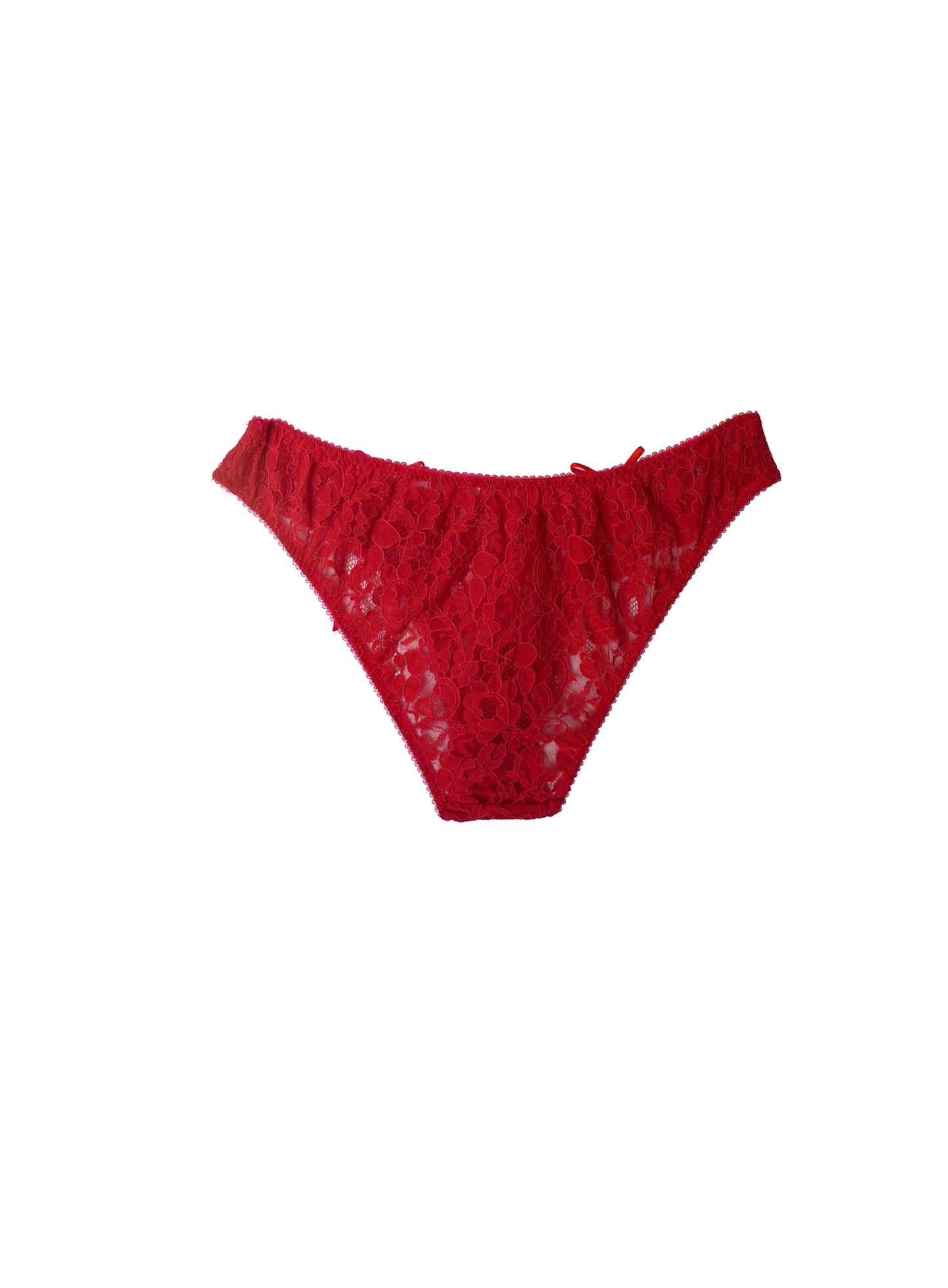 Nostalia - Red bow full knicker