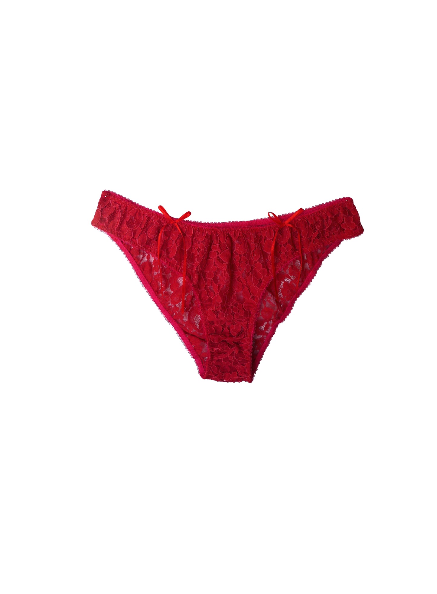 Nostalia - Red bow full knicker