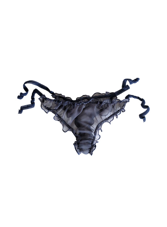 Tie-side chiffon thong