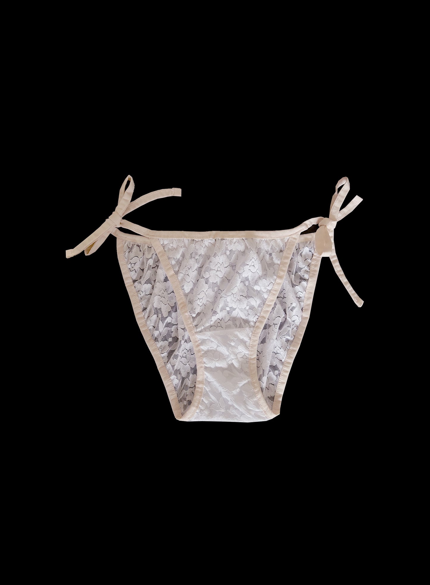 Felice white lace tie side panties