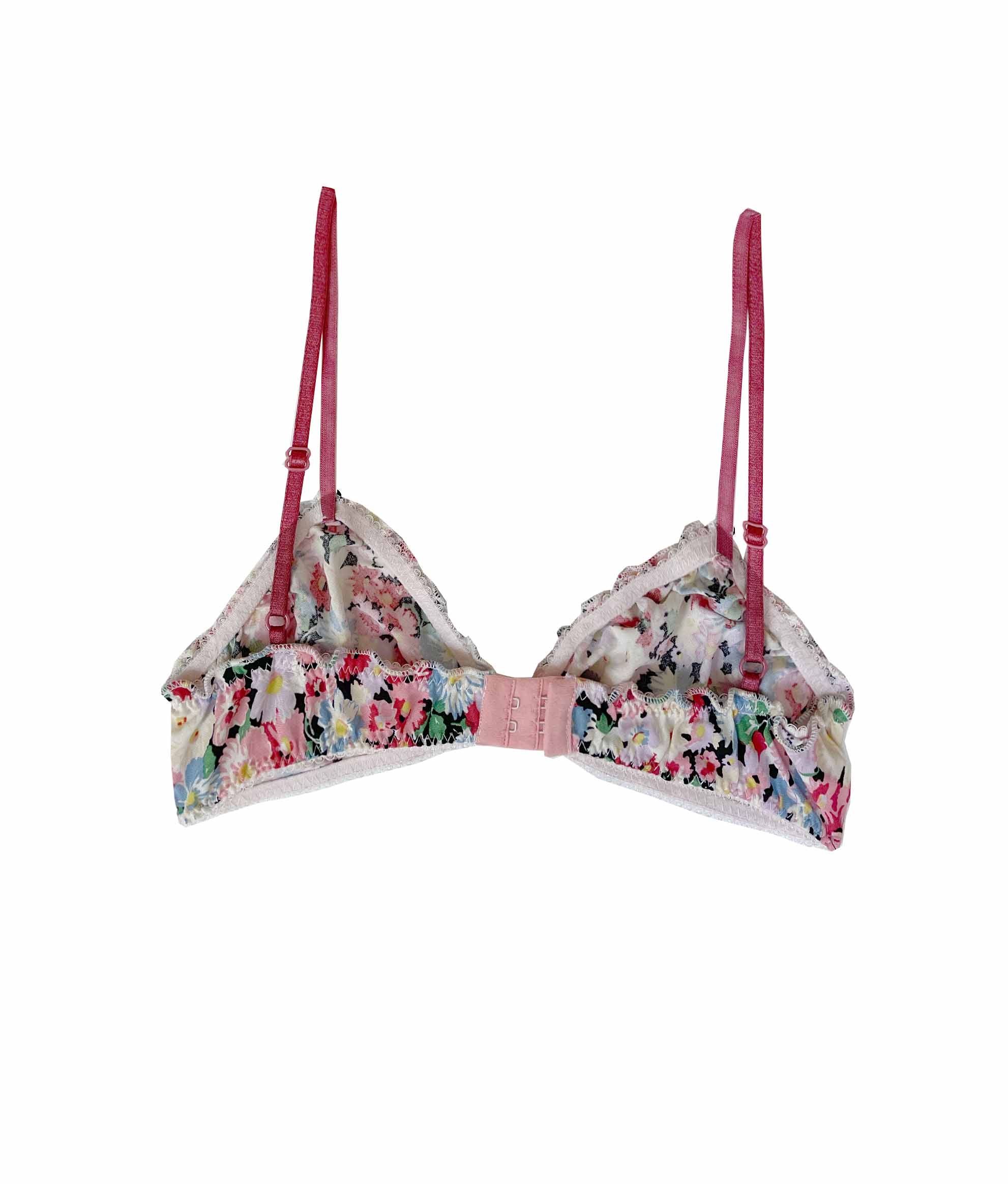 Celine Soft cup floral cotton bralette misscrofton