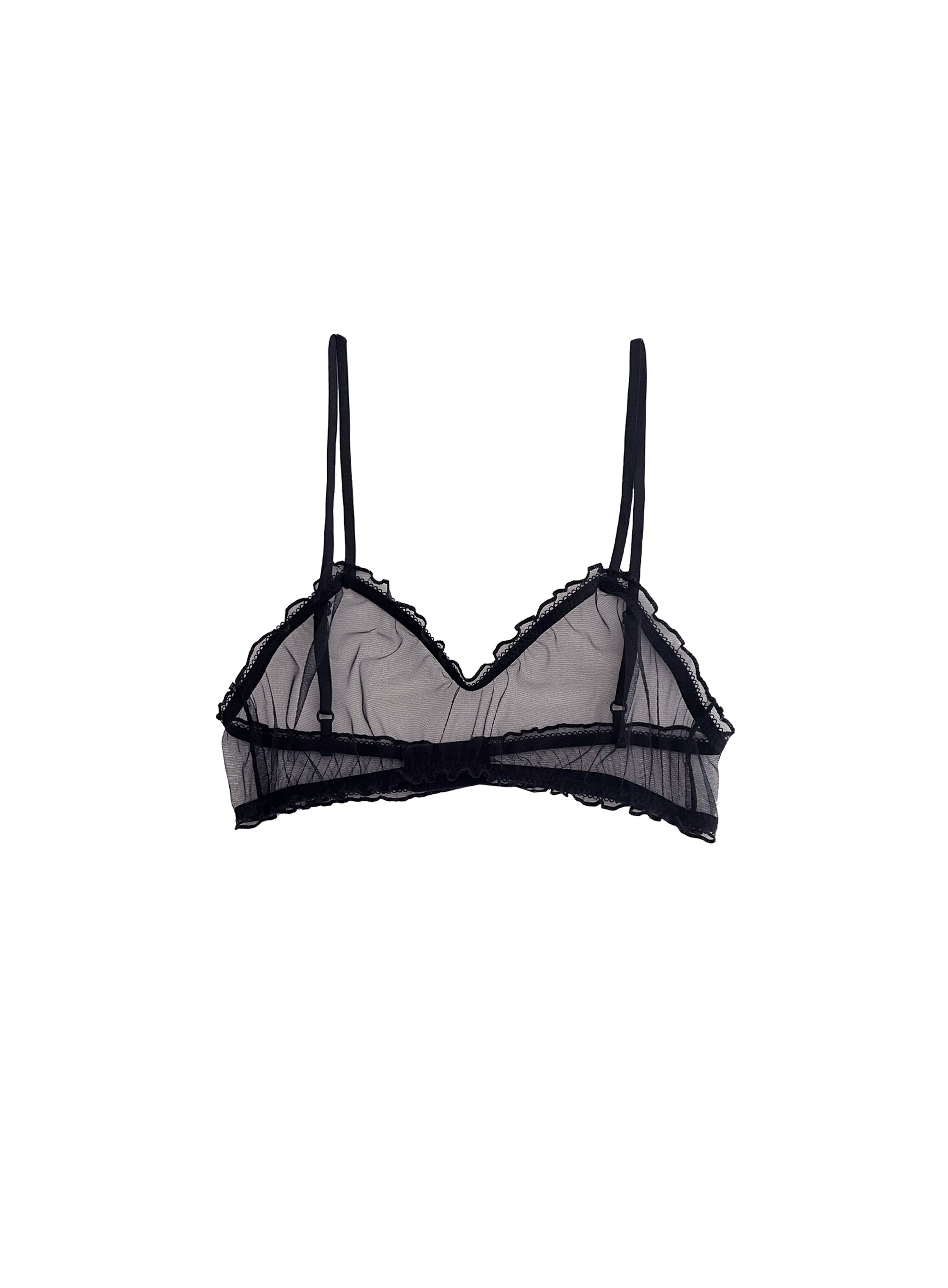 Maya black frill bralette – misscrofton